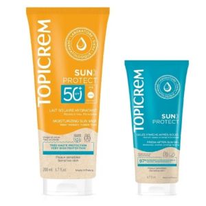 Sun Protect Lait Solaire Hydratant SPF50+ 200ml + Gelée Fraîche Après-Soleil 50ml Offerte
