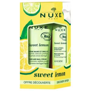 Sweet Lemon Crème Mains et Ongles Bio 30 ml + Stick Lèvres Hydratant Bio 4 g