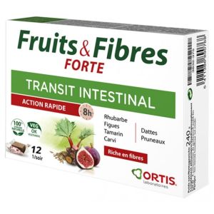 Fruits & Fibres Forte Transit Intestinal 12 Cubes à Mâcher