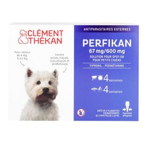 4 pipettes Perfikan chiens 4-10kg
