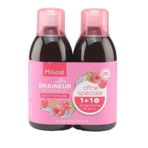 Draineur Ultra framboise solution buvable 2x500ml