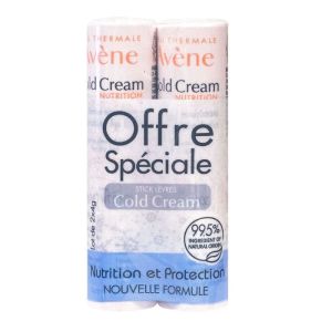 Cold Cream Stick Lèvres Nourrissant Lot de 2 x 4 g