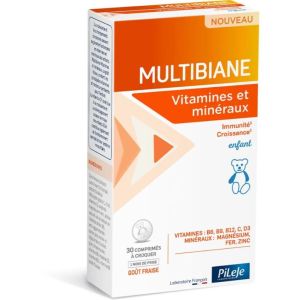 Multibiane Vitamines et Minéraux Enfants 30 comprimés à croquer