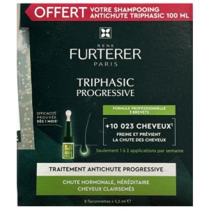 Triphasic Progressive 8 flacons + Shampooing Triphasic 100ml offert