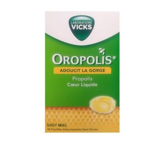 Oropolis cœur liquide miel 16 pastilles