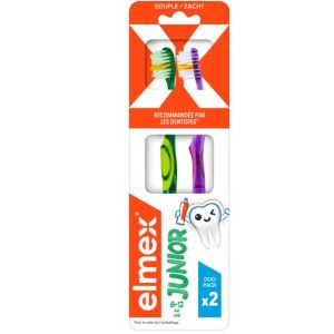 Anti-caries Junior Brosse à dents 6-12 ANS DUO x2
