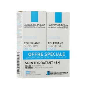 Tolériane Sensitive Riche Soin Hydratant 2x40ml