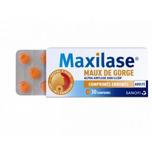 Maxilase maux de gorge 30 comprimés