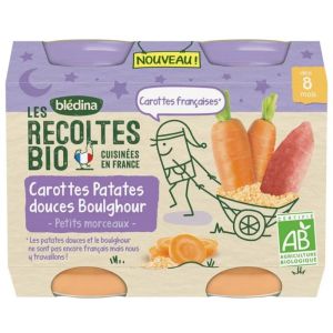 Les Recoltes Bio Carottes Patates Douces Boulghour 2X200G