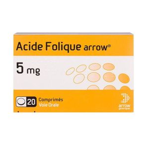 Acide Folique 5mg - 20 comprimés