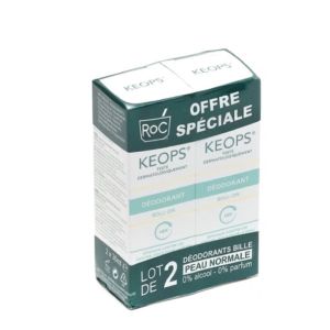 Keops Déodorant à Bille 48H Lot de 2 x 30 ml