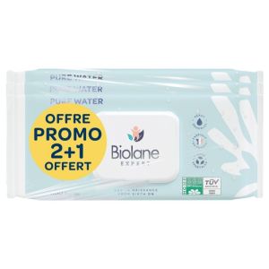 Expert Lingettes Pure Water Lot de 3 x 60 Lingettes