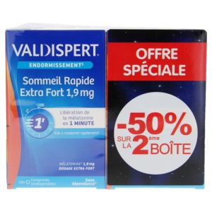 Sommeil Rapide Extra Fort 1,9 mg Lot de 2 x 40 Comprimés Orodispersibles