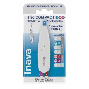 Trio Compact Brossettes Interdentaires 0.8mm - 1.5mm - 1.8mm