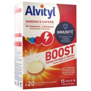 Boost Ginseng et Caféine 20 Comprimés Effervescents