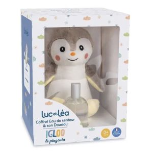 Coffret Peluche Pingouin et Eau de senteur Dès La Naissance 50ml