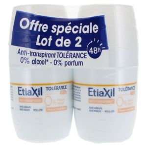 Tolérance Anti-Transpirant Peaux Sensibles Roll-On Lot de 2 x 50 ml