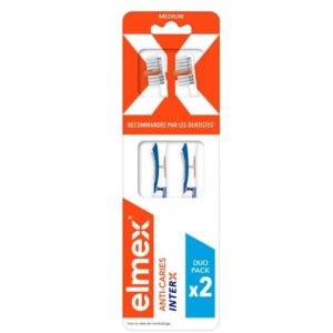 Anti-Caries InterX Brosse à Dents Standard Medium 2 Unités