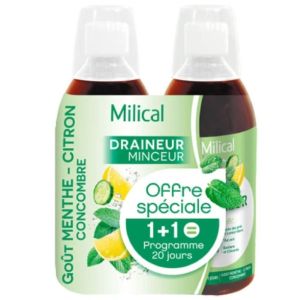 Draineur minceur 2x500ml - Menthe/Citron