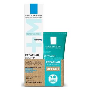 Effaclar Duo+M Soin Correcteur Anti-Imperfections 40ml + Gel Micropeeling 50ml Offert