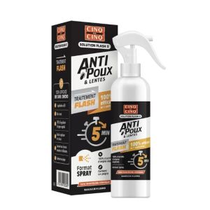 Solution Flash Anti-Poux & Lentes 150ml + peigne