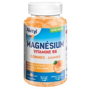 Magnésium Vitamine B6 Goût abricot x45 gommes