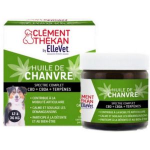 Huile de Chanvre Chien 12 à 36 kg Capsules x 45