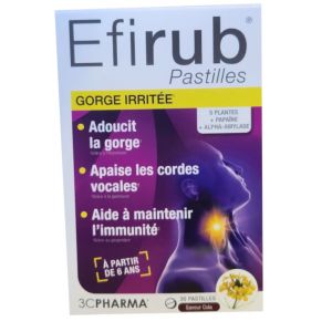 Efirub 30 pastilles  saveur cola