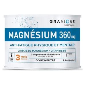 Magnésium 360mg Fatigue physique et mentale