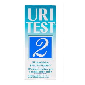 Uritest 10 bandelettes pour test urinaire leucocytes et nitrites