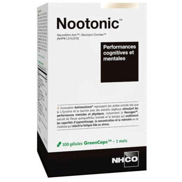 Nootonic - Performances cognitives et mentales - 100 gélules