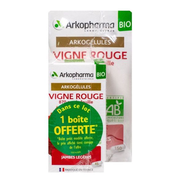 Arkogélules Vigne rouge Bio - 150 gélules + 45 gélules OFFERT