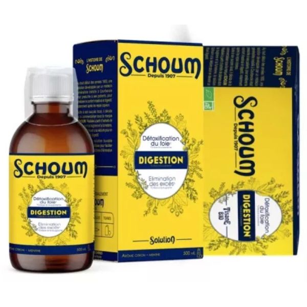 Schoum Digestion Désintoxication du Foie 500 ml + Tisane BIO 20 sachets offerte