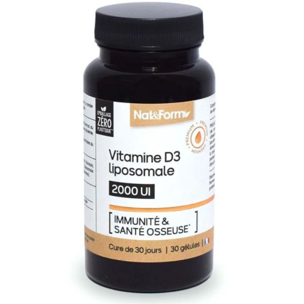 Vitamine D3 Liposomale 2000 UI Immunité & Santé Osseuse 30 gélules