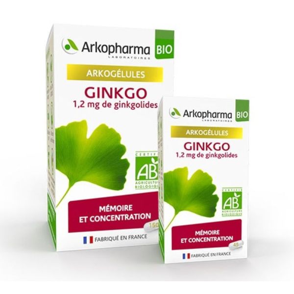 Arkopharma Arkogélules Bio Ginkgo Gélules x 150 + 45 offertes