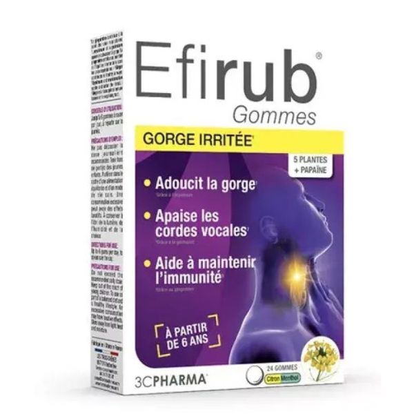 Efirub 24 Gommes Citron