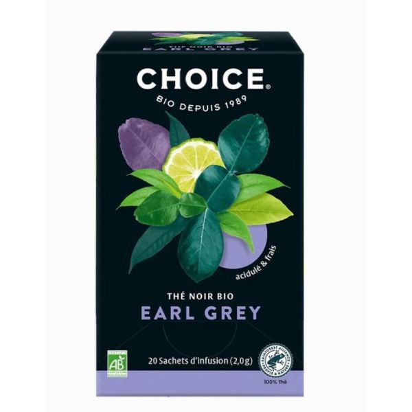 Thé noir Earl Grey bio 20 sachets