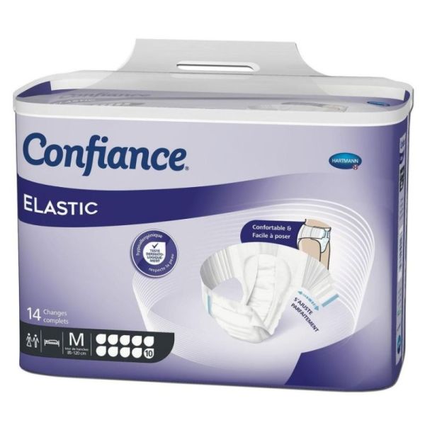 Confiance Elastic Taille M 10 Gouttes 14 changes complets