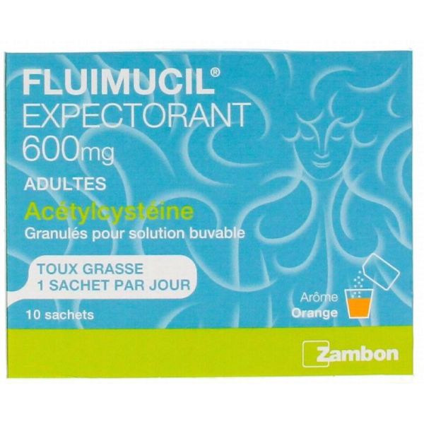 Fluimucil expectorant 600 mg 10 sachets