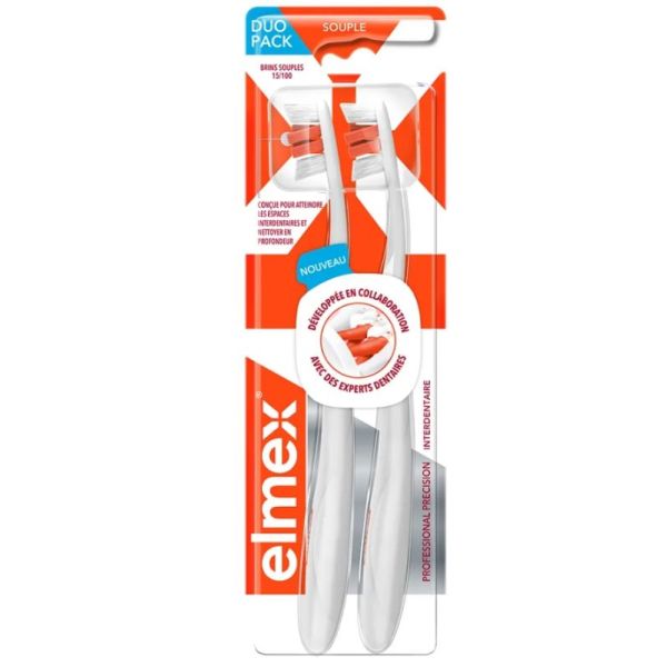 Brosse à Dents Anti-Carie précision interdentaire Souple x2