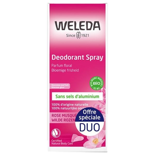 Déodorant Spray à la Rose Musquée Lot de 2 x 100 ml