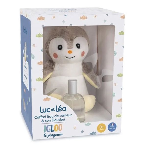 Coffret Peluche Pingouin et Eau de senteur Dès La Naissance 50ml