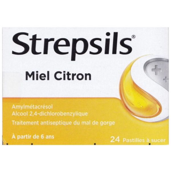 Strepsils miel citron 24 pastilles à sucer