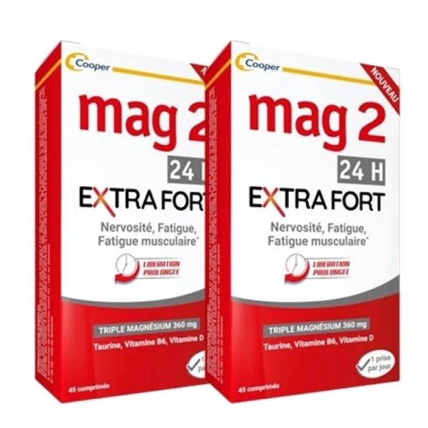 Mag2 24H Extra Fort 2x45 comprimés