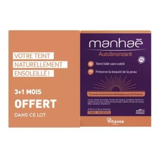 Manhaé Autobronzant 2 x 60 Gélules