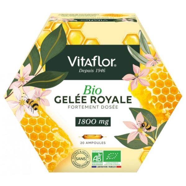 Gelée Royale 1800 mg Bio 20 Ampoules