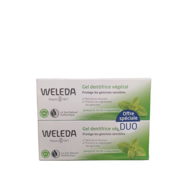 Gel Dentifrice Végétal Lot de 2 x 75 ml