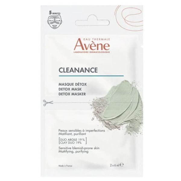 Masque Détox Cleanance Matifiant et Purifiant Unidose 2 x 6ml