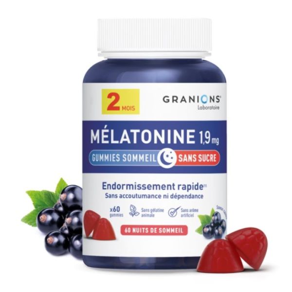 Mélatonine 1,9 mg 60 gummies