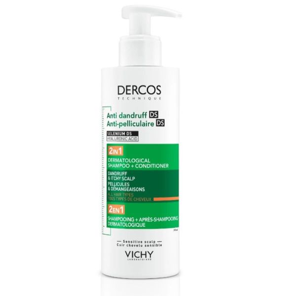 Dercos Shampooing anti-pelliculaire 2en1 390ml